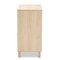 Baxton Studio Sebille Mid-Century Modern Light Brown Finished Wood 3-Drawer Storage Chest with Natural Rattan 207-12464 - alternate 10